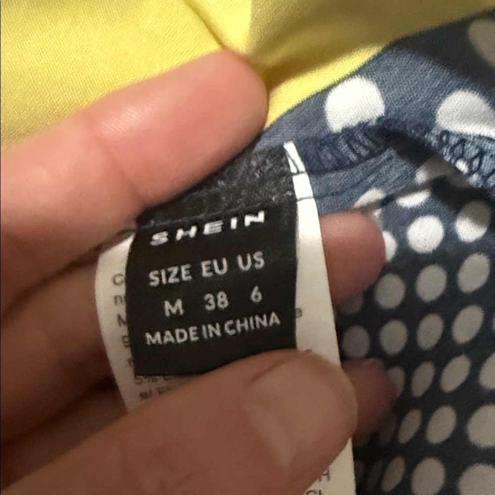 SHEIN Multicolor Polka Dot and Stripe Blouse NWOT Medium US 6 - Picture 6 of 6